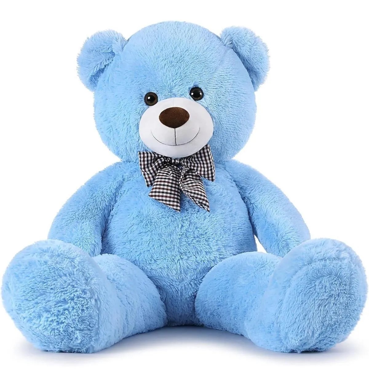 Desenli Peluş Ayıcık Mavi